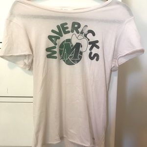 Dallas Mavericks off the shoulder women’s tee